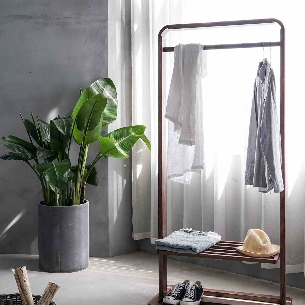 A thoughtfully arranged modern wardrobe